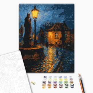Картина за номерами "Місто у сутінках" 40×50 см